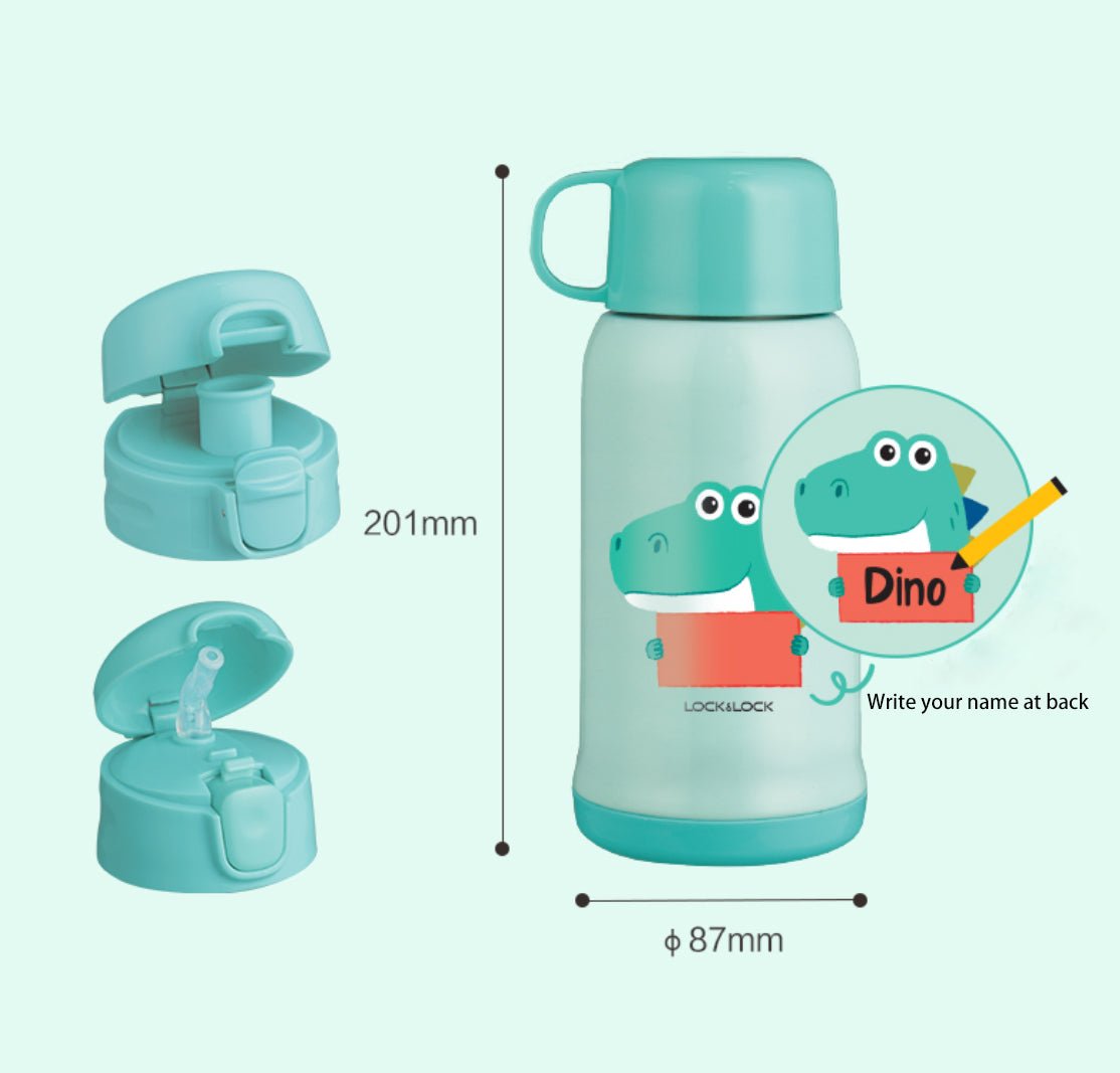 Bouteille d'eau isotherme 550 ml - Amis des animaux - Vert menthe